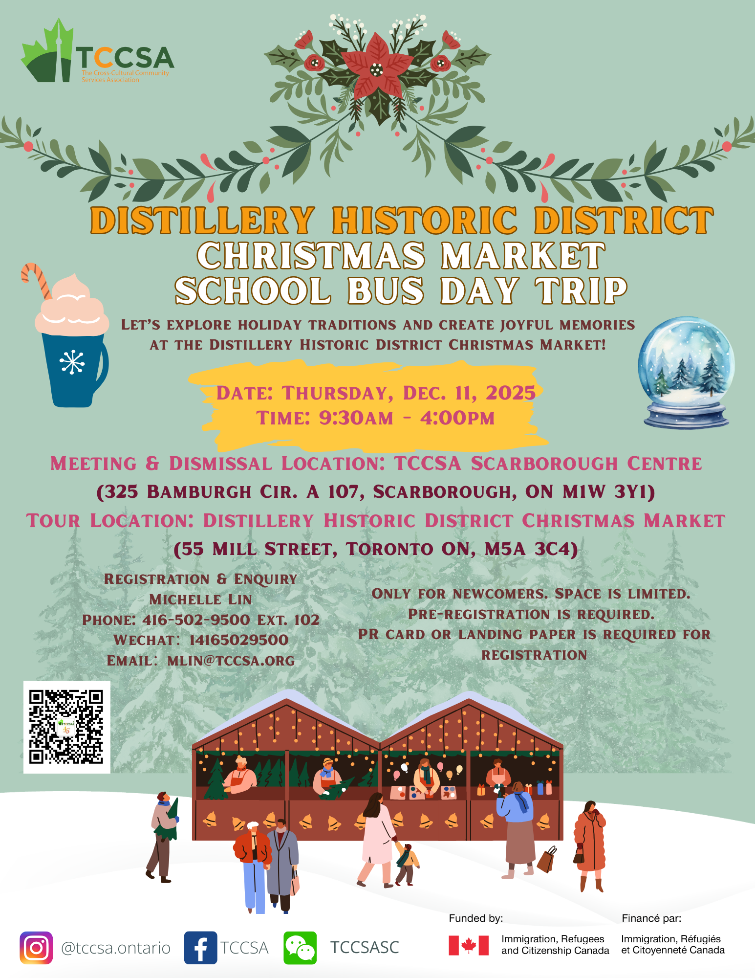 Distillery Historic District Christmas Market School Bus Day Trip (ENG)